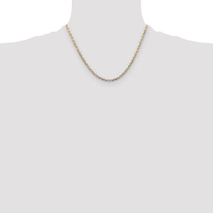 14k Tri-color Gold Pav Valentino Chain (Style PVL070-18)