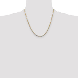 14k Tri-color Gold Pav Valentino Chain (Style PVL070-20)