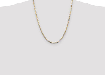 14k Tri-color Gold Pav Valentino Chain (Style PVL070-22)