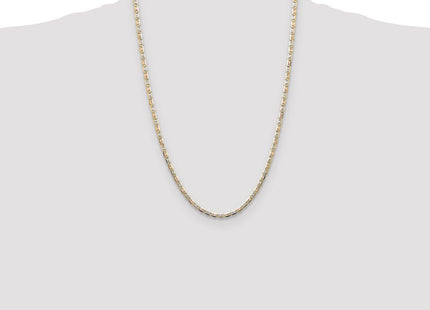 14k Tri-color Gold Pav Valentino Chain (Style PVL070-24)
