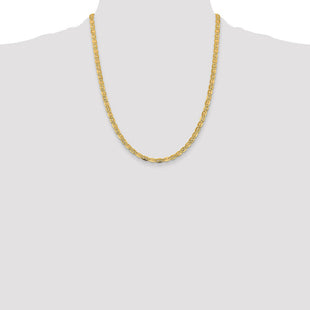 14K Tri-color Pav Valentino with Lobster Clasp Chain (Style PVL100-22)