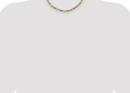 14k Tri-color Gold Pav Valentino Chain (Style PVL120-16)