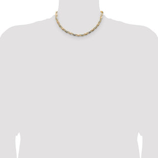14k Tri-color Gold Pav Valentino Chain (Style PVL120-16)