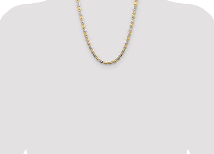 14k Tri-color Gold Pav Valentino Chain (Style PVL120-22)