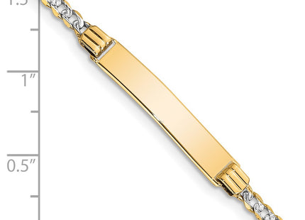 14k Yellow & Rhodium Chain Bracelets Style PW080ID - Classique Jewelry Inc.