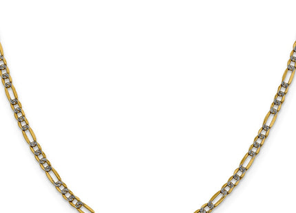 14k Yellow & Rhodium Chains Style PWC080 - Classique Jewelry Inc.