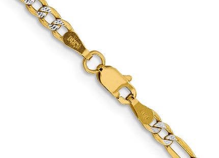 14k Yellow & Rhodium Chains Style PWC080 - Classique Jewelry Inc.