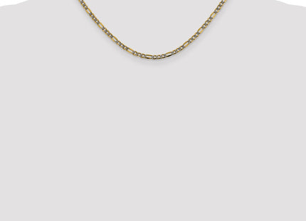14k Yellow & Rhodium Chains Style PWC080 - Classique Jewelry Inc.