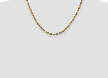 14k Yellow & Rhodium Chains Style PWC080 - Classique Jewelry Inc.