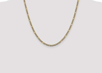 14k Yellow & Rhodium Chains Style PWC080 - Classique Jewelry Inc.
