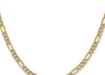 14k Yellow & Rhodium Chains Style PWC100 - Classique Jewelry Inc.