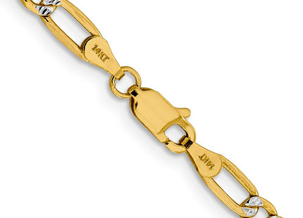 14k Yellow & Rhodium Chains Style PWC100 - Classique Jewelry Inc.