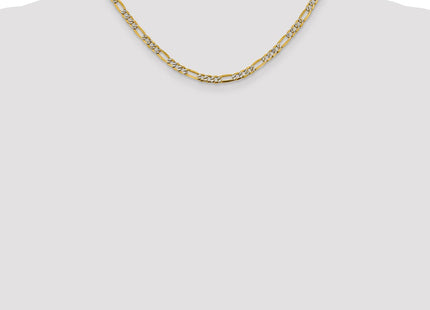 14k Yellow & Rhodium Chains Style PWC100 - Classique Jewelry Inc.