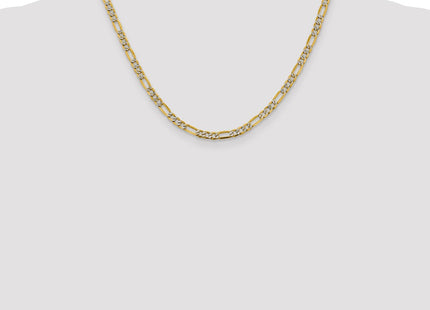 14k Yellow & Rhodium Chains Style PWC100 - Classique Jewelry Inc.