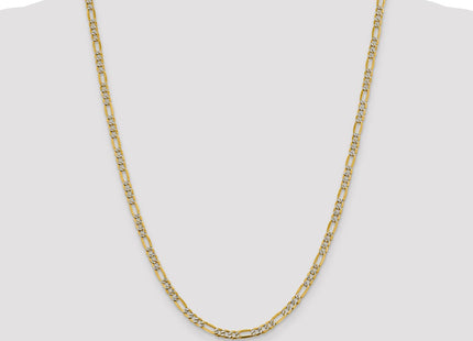 14k Yellow & Rhodium Chains Style PWC100 - Classique Jewelry Inc.