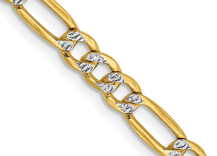 14k Yellow & Rhodium Chains Style PWC100 - Classique Jewelry Inc.