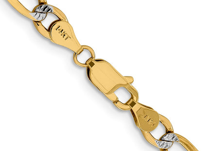 14k Yellow & Rhodium Chains Style PWC120 - Classique Jewelry Inc.