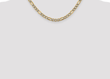14k Yellow & Rhodium Chains Style PWC120 - Classique Jewelry Inc.