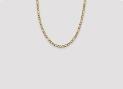 14k Yellow & Rhodium Chains Style PWC120 - Classique Jewelry Inc.