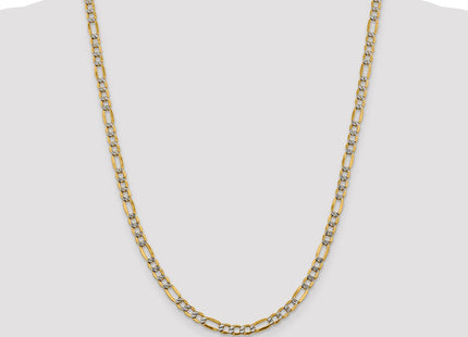 14k Yellow & Rhodium Chains Style PWC120 - Classique Jewelry Inc.