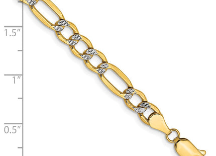 14K gold figaro link bracelet, alternate view