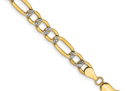 14K gold figaro link bracelet