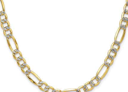 14k Yellow & Rhodium Chains Style PWC150 - Classique Jewelry Inc.