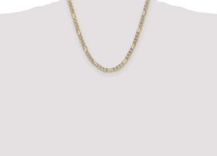 14k Yellow & Rhodium Chains Style PWC150 - Classique Jewelry Inc.