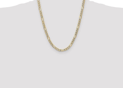 14k Yellow & Rhodium Chains Style PWC150 - Classique Jewelry Inc.