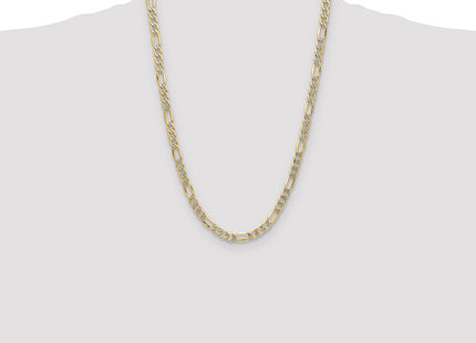 14k Yellow & Rhodium Chains Style PWC150 - Classique Jewelry Inc.