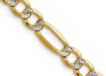 14k Yellow & Rhodium Chains Style PWC150 - Classique Jewelry Inc.