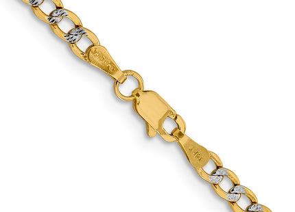 14k Yellow & Rhodium Chains Style PWF080 - Classique Jewelry Inc.