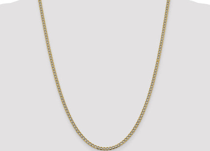 14k Yellow & Rhodium Chains Style PWF080 - Classique Jewelry Inc.