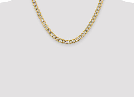 14K gold curb link chain
