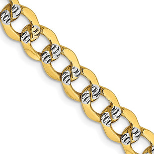 14k Yellow & Rhodium Chains Style PWF150 - Classique Jewelry Inc.