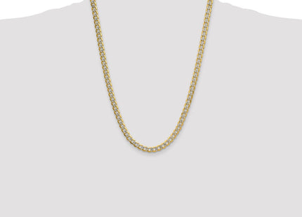 14k Semi-solid with Rhodium Pav Curb Chain (Style PWF160-24)