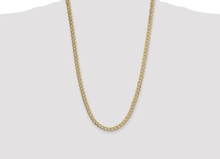 14k Semi-solid with Rhodium Pav Curb Chain (Style PWF160-26)
