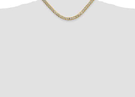 14K gold curb link chain