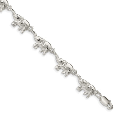 Sterling silver elephant bracelet