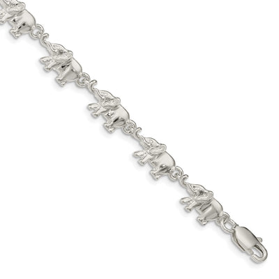 Sterling silver elephant bracelet