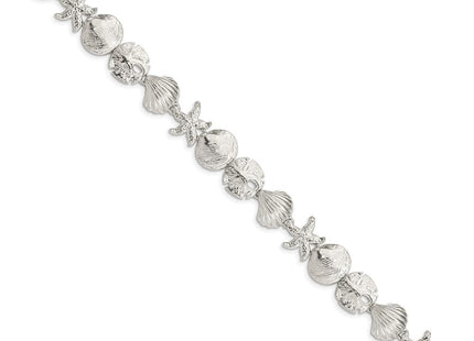 Sterling Silver Seashells Bracelet (Style QA28-7)