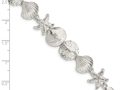 Sterling Silver Seashells Bracelet (Style QA28-7)