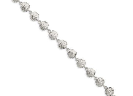 Sterling Silver Sand Dollars Bracelet (Style QA33-7)
