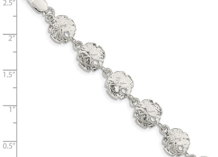 Sterling Silver Sand Dollars Bracelet (Style QA33-7)