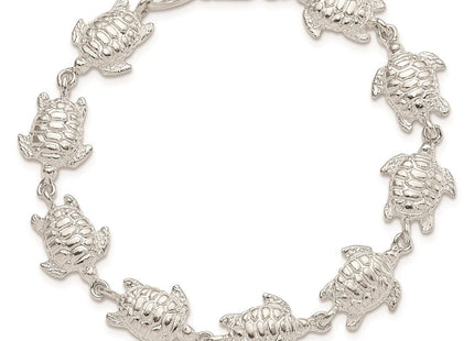 Sterling Silver Sea Turtles Bracelet (Style QA40-7)