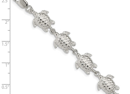 Sterling Silver Sea Turtles Bracelet (Style QA40-7)