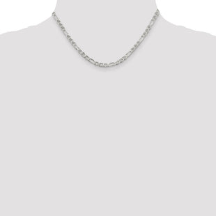 Sterling Silver Figaro Anchor Chain (Style QAF100-16)