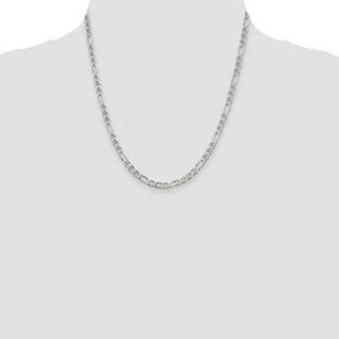 Sterling Silver Figaro Anchor Chain (Style QAF100-20)