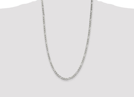 Sterling Silver Figaro Anchor Chain (Style QAF100-26)
