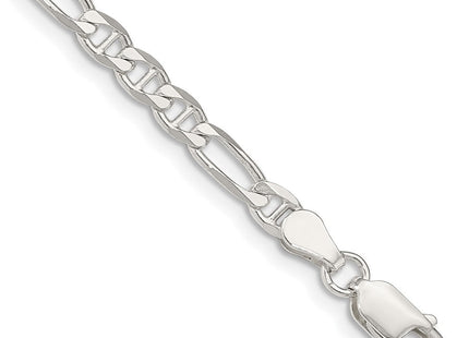 Sterling Silver Figaro Anchor Chain (Style QAF100-8)